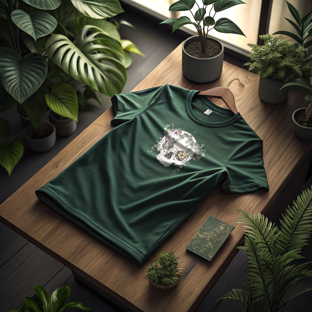 Floral Remains – Skull & Bloom Tee